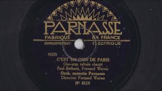 Cest un coin de Paris  Fernand Warms  1934 [upl. by Alvin537]