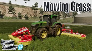 Mowing Grass in Farming Simulator 23 [upl. by Neel]