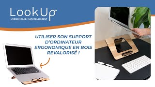 Support Ordinateur Portable en Bois Revalorisé by LookUp [upl. by Strephonn]