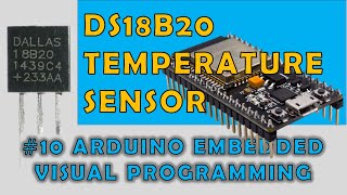 FLProg10 DS18B20 Temperature Sensor  ESP32 NodeMCU  Arduino Visual Embedded Programming [upl. by Giesecke]