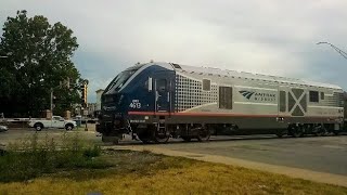 Amtrak No 383 Carl Sandburg Macomb Illinois 7324 [upl. by Yenterb]