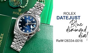 Rolex Datejust 41mm Blue Diamond Dial Gold amp Steel Watch 1263340016 [upl. by Anerda392]