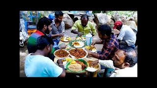 Cheapest RoadSide Unlimited Meals  Indian Street Food  Meals Vegmeals NonVegMeals [upl. by Gerson95]