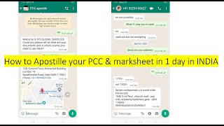 how to Apostille your PCC in INDIA HINDI  INDIAN STUDENTS Especially [upl. by Irtimd]