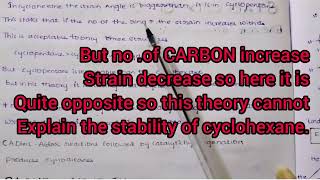 the stability of cycloalkanes by baeyer strain theory in organic chemistry2 in telugu [upl. by Karole788]