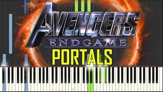 Portals  Avengers Endgame Synthesia Piano Tutorial [upl. by Imefulo]