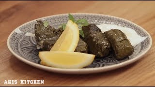 Greek Dolmades  Stuffed Vine Leaves [upl. by Fleischer]