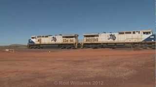 GE Dash 9s down under  Australian trains and railroads [upl. by Clementis314]