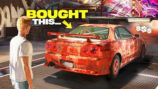 I Bought a JUNKYARD Skyline in Underground Garage NEW Open World Car Game [upl. by Urbana]