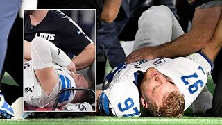 Lions Aidan Hutchinson suffers gruesome injury vs Cowboys leaves game on backboard [upl. by Ethelyn]