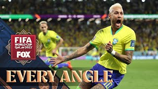 Neymar UNLEASHES and scores for Brazil against Croatia in the 2022 FIFA World Cup  Every Angle [upl. by Iahk]