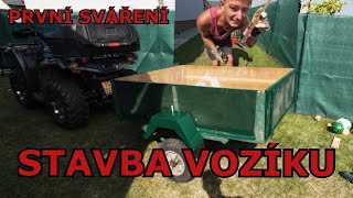 Stavba vozíku za čtyřkolku  první sváření [upl. by Yrellav]