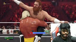 WWE 2K 24 HULK HOGAN VS SAMIZAYN FACECAM REACTION GAMEPLAY TAMIL [upl. by Leynwad]