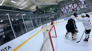 Morrison fights for the puck and gets it to McClintock for a shot Callsen save [upl. by Nanny]