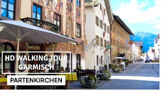 Rundgang in Garmisch Partenkirchen die schönste Stadt in Bayern HD walking Tour [upl. by Ahsilat344]