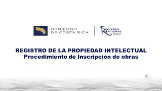 Procedimiento de inscripción de obras del Registro de Propiedad Intelectual [upl. by Virgin]