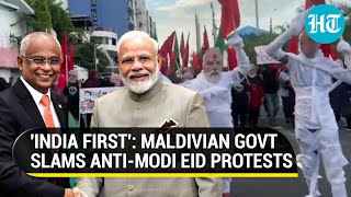 Maldivian Govt Decries India Out Protests Says Wont Tolerate Hatred Against Modi  Watch [upl. by Schrick]