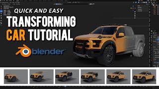 Car Transform Animation in Blender l Blender Tutorial l Easy Tutorial [upl. by Lemuelah922]