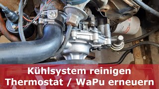 Kühler und Kühlsystem reinigen  Wasserpumpe und Thermostat ersetzen  Ford Mustang [upl. by Ilellan]