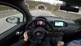 Abarth 595C Cabrio Competizione 180 HP  Full POV Test Drive [upl. by Py]