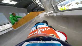 POV Doubles Luge in Pyeongchang South Korea [upl. by Mozza307]