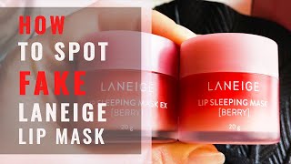 HOW TO SPOT FAKE LANEIGE LIP SLEEPING MASK [upl. by Gilberto]