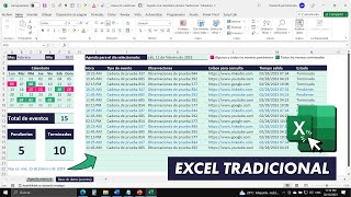 Cómo Hacer una AGENDA Automatizada con Calendario en EXCEL TRADICIONAL [upl. by Ylyl]