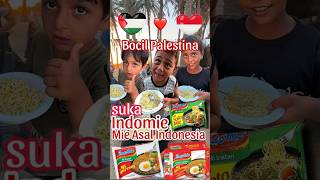 Bocil Palestina Sangat Suka Indomie Mie Asal Indonesia 🥹😲🇵🇸 [upl. by Sakram461]