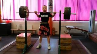 Back squat 180Kg by 14 year old boy [upl. by Alur]