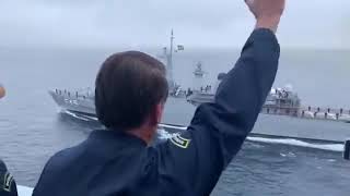 BOLSONARO FEZ VISITA INÉDITA AO NAVIO DA MARINHA DO BRASIL tbt [upl. by Oisacin]