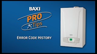 Baxi GA Series Error Code History Menu [upl. by Lou]