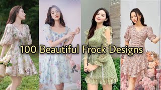 100 Most Beautiful Short Dresses Mini Dresses amp Knee Length Dresses  latest Korean Frock Designs [upl. by Iah]