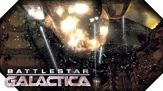 Battlestar Galactica  Galactica Vs Cylon Ship [upl. by Meijer]