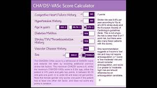 Topic Loops Anticoagulation  CHA2DS2VASc calculator [upl. by Gurolinick410]