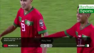 U17 AFCON Morocco vs Algeria 3  0 Goals and Highlights Quarter final 2023 [upl. by Bullough78]