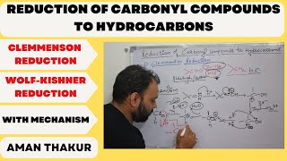 Clemmensen Reduction amp WolffKishner reduction Carbonyl compounds to Hydrocarbons II [upl. by Neyrb622]