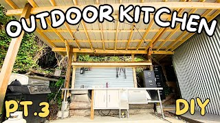 DIY Outdoor Kitchen Build  PT3 [upl. by Sesom103]