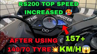 RS200 TOP SPEED AFTER USING 14070 TYRE  157 Speed 🥵 acceleration Test 💥 [upl. by Ahsirtak]