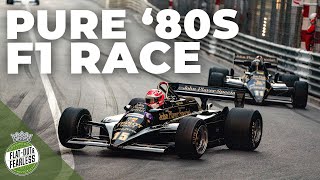 80s Turbo and ground effect F1 cars return to Monaco  Full race [upl. by Greggs780]