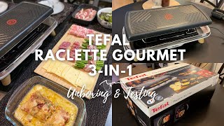 TEFAL Raclette Gourmet 3 in 1 Unboxing amp Testing TefalRE610D [upl. by Anileme]