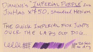 Ink Review Diamine Imperial Purple Ink [upl. by Ahc]