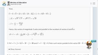 Vector Algebra Miscellaneous Exercise SATHEEENGG swayamprabha engineeringexams [upl. by Yart]