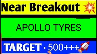 APOLLO TYRES SHARE LATEST BEWS TODAYAPOLLO TYRES SHARE TARGETAPOLLO TYRES SHARE ANALYSIS [upl. by Eiralam81]