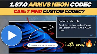 FIX Cant Find Custom Codec MX Player EAC3 Audio Not Supported  Update to 1870 ARMv8 NEON Codec [upl. by Ahsiram]