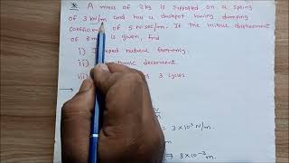 Logarithmic Decrement Numericals GTU [upl. by Haissem]