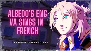 Genshin Impact Albedos English VA Khoi Dao sings in French quotChampsElyséesquot Animatic [upl. by Annahsor]