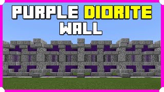 How To Build A Purple Diorite Wall Minecraft Bedrock Edition [upl. by Addiel409]