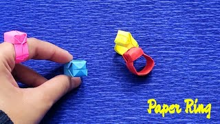 How to Make a Easy Paper Rings 💍  Origami Rings  DIY Paper Rings  Easy Paper Rings [upl. by Mohl110]