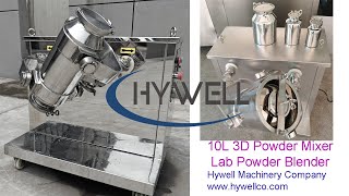 10L 3D Powder Mixer  Lab Powder Blender [upl. by Enelyt672]