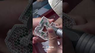 Color gemstone mix vvs moissanite Number 23 pendant icedout custompendant diamond [upl. by Nohsauq526]